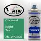 Preview: Chevrolet, Bright Teal, 25 / WA9830: 400ml Sprühdose, von ATW Autoteile West.